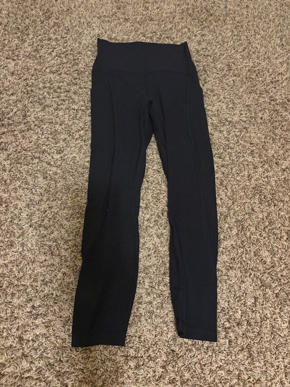 Lululemon Align High Rise Crop with Pockets 23" Leggings Size 4 Black W6BKKS